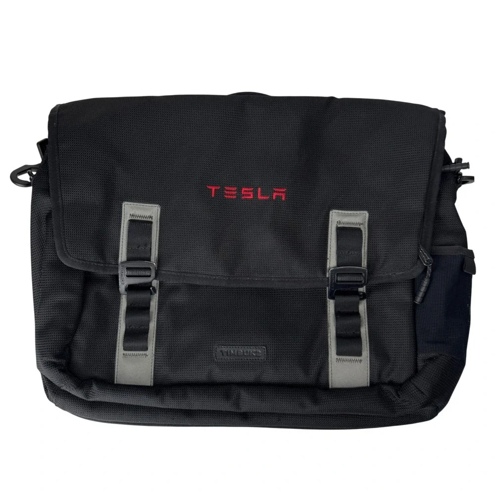 Timbuk2 Tesla Motors Messenger Bag Black Ballistic Nylon Laptop‎ Commuter Case